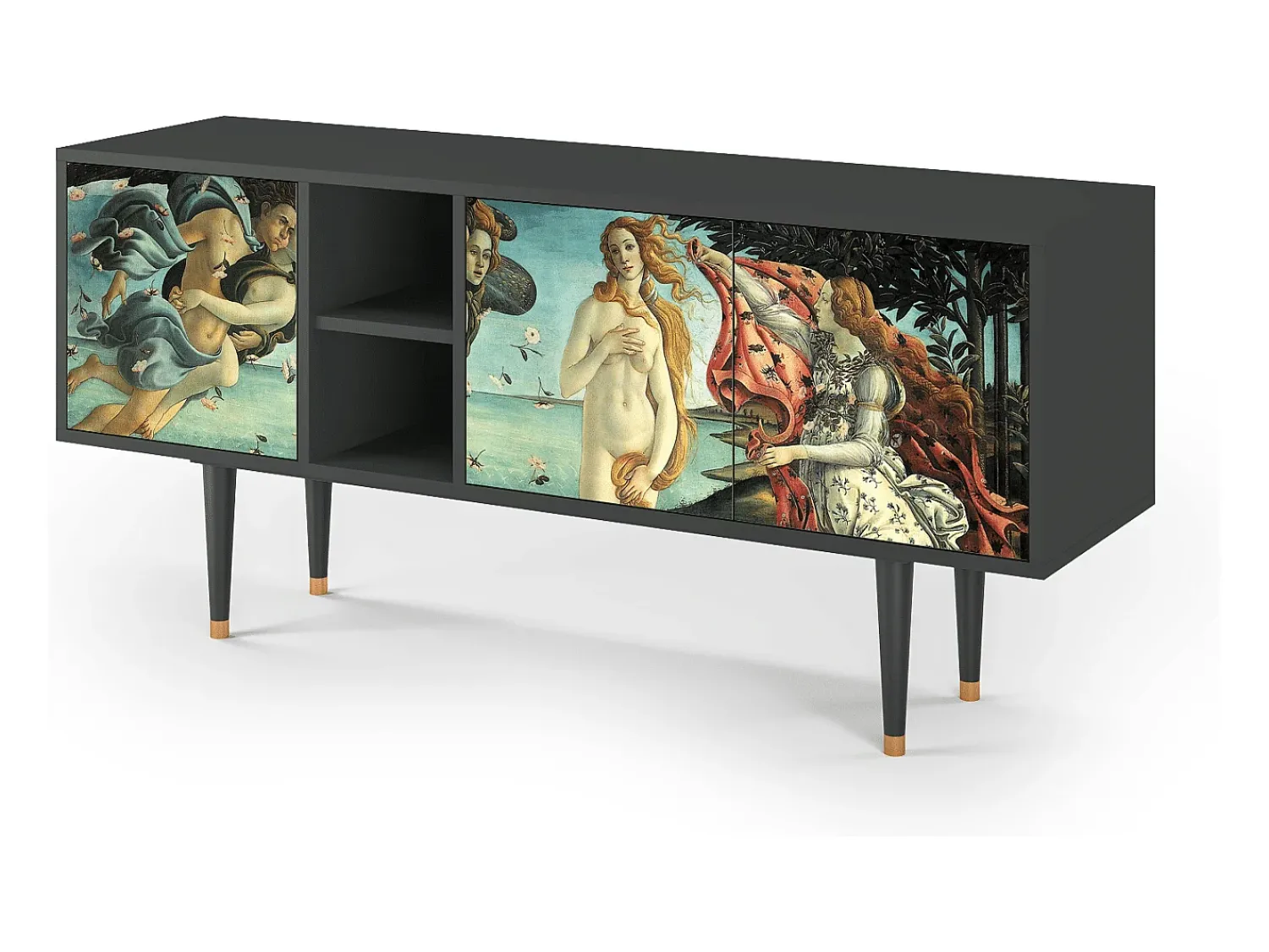 Mueble de TV - 150х69х41 cm - T5 - The Birth of Venus, Antracite^ Móvel De Tv