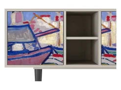 Móvel De Tv| Mueble de TV - 150х69х41 cm - T5 - The Port of Collioure , Areia Bege