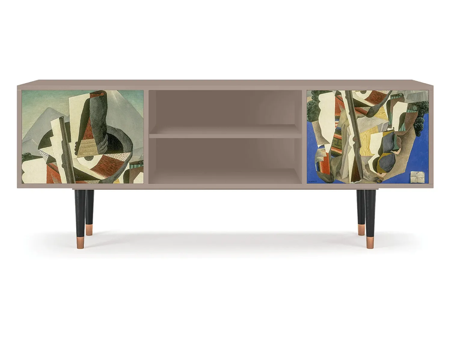 Online Mueble de TV - 170х69х48 cm - T2 - The Cubist Paintings , Latte Bege