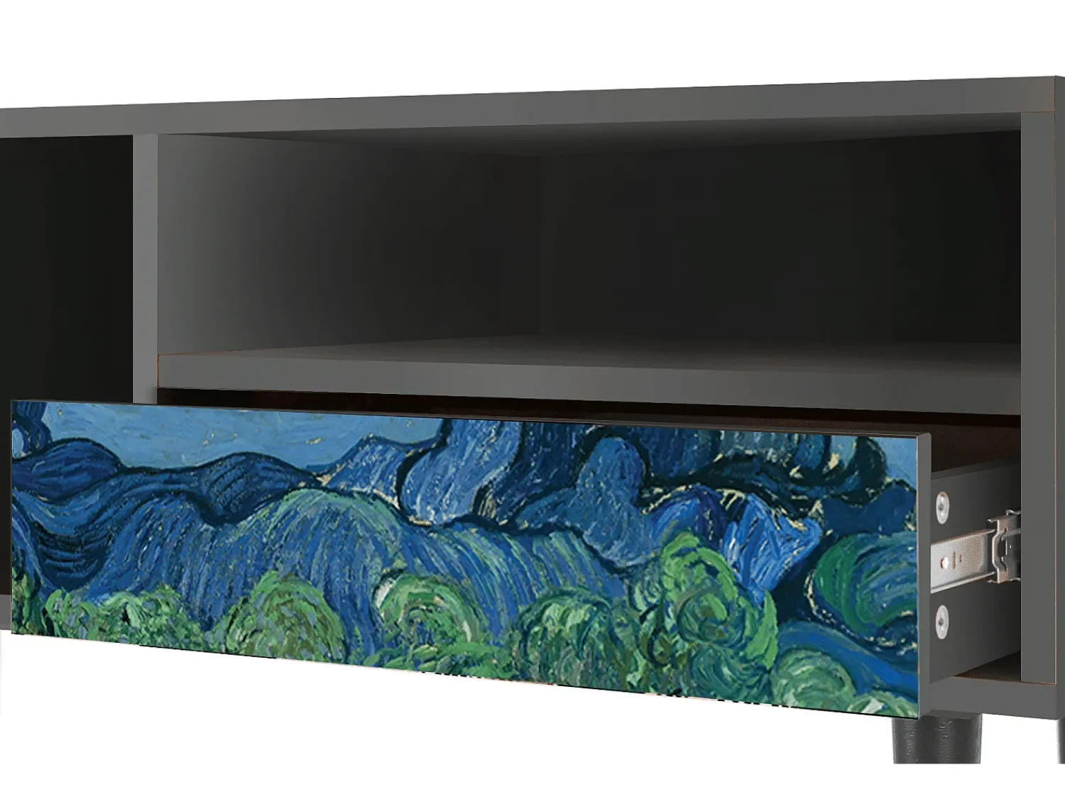 Móvel De Tv| Mueble de TV - 115х59х48 cm - T3 - The Oil Trees, Antracite Cinza antracite