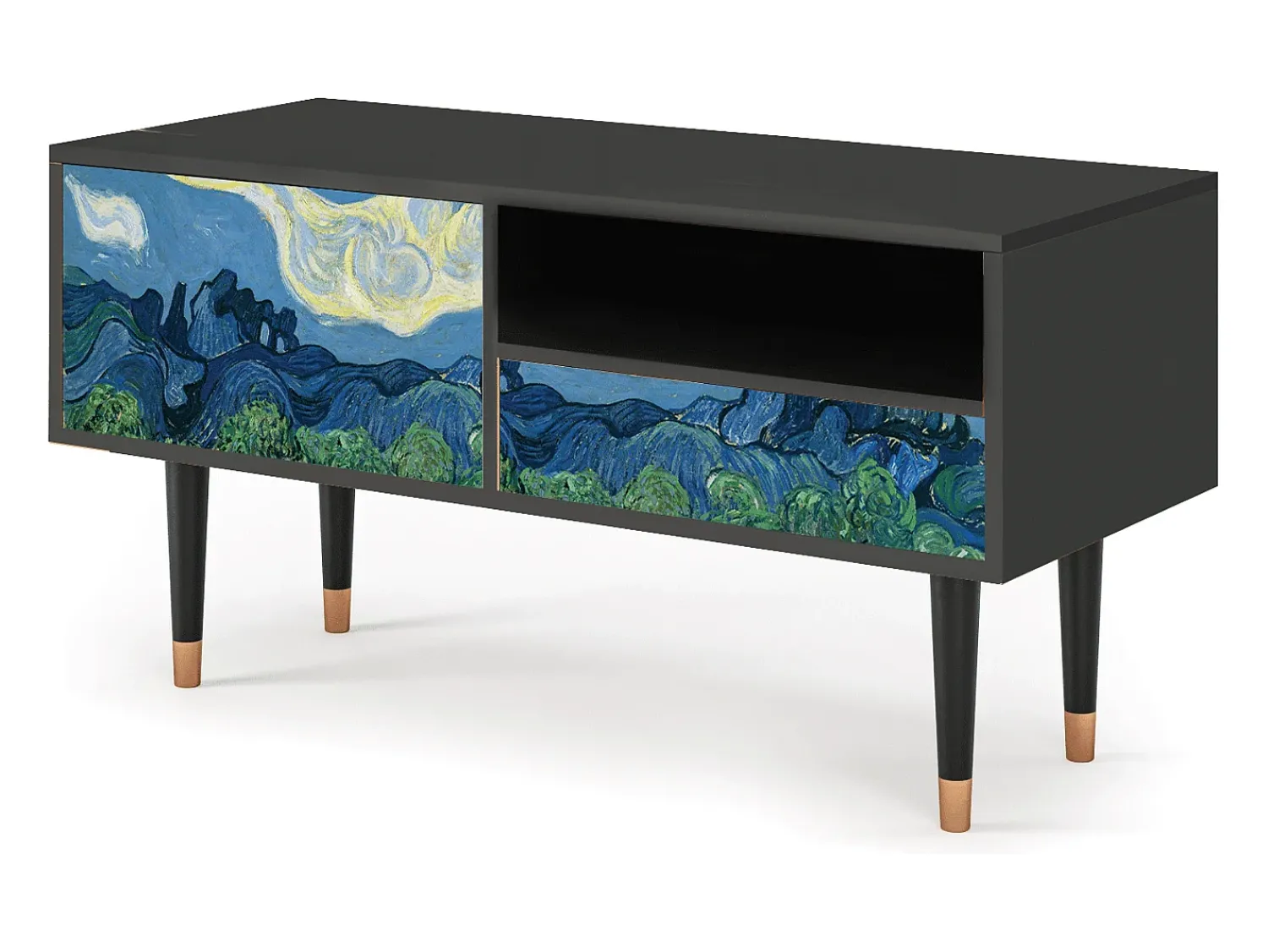 Móvel De Tv| Mueble de TV - 115х59х48 cm - T3 - The Oil Trees, Antracite Cinza antracite