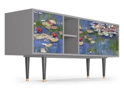 Mueble de TV - 150х69х41 cm - T5 - The water lily pond , Cinza^ Móvel De Tv