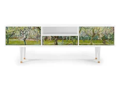 Móvel De Tv| Mueble de TV - 170х59х41 cm - T6 - The Branco Orchard, Branco Bege