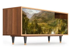 Móvel De Tv| Mueble de TV - 125х56х41 cm - T7 - The Heart of the Andes , Nogueira Castanho