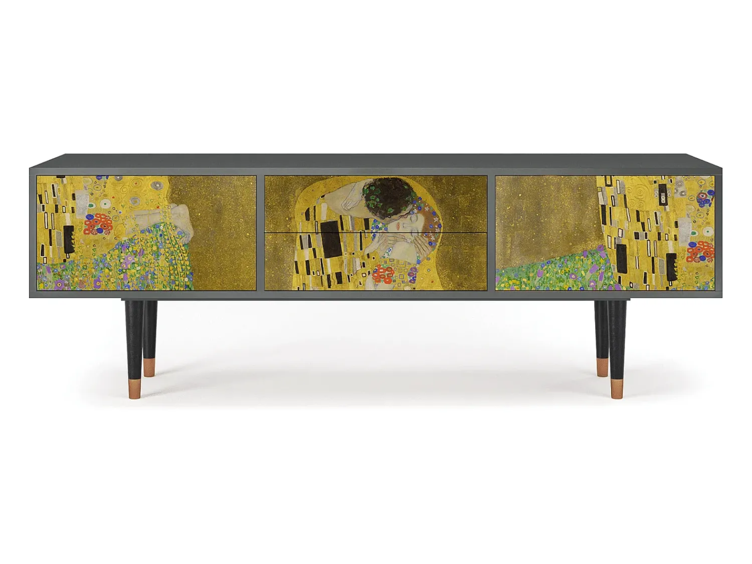 Mueble de TV - 170х59х48 cm - T4 - The Kiss by Klimt , Antracite^ Móvel De Tv