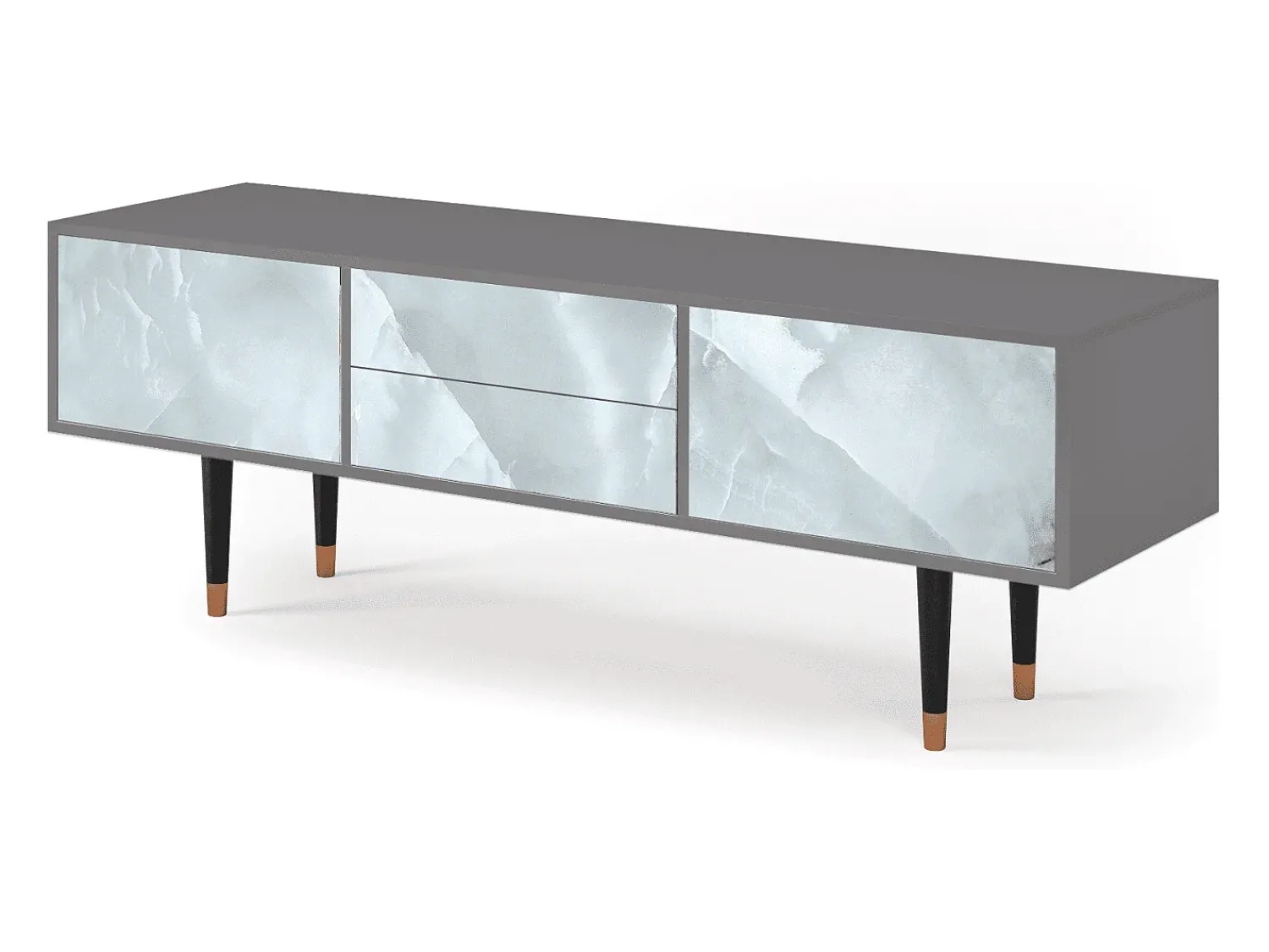 Móvel De Tv| Mueble de TV - 170х59х48 cm - T4 - The Onyx, Cinza Cinzento