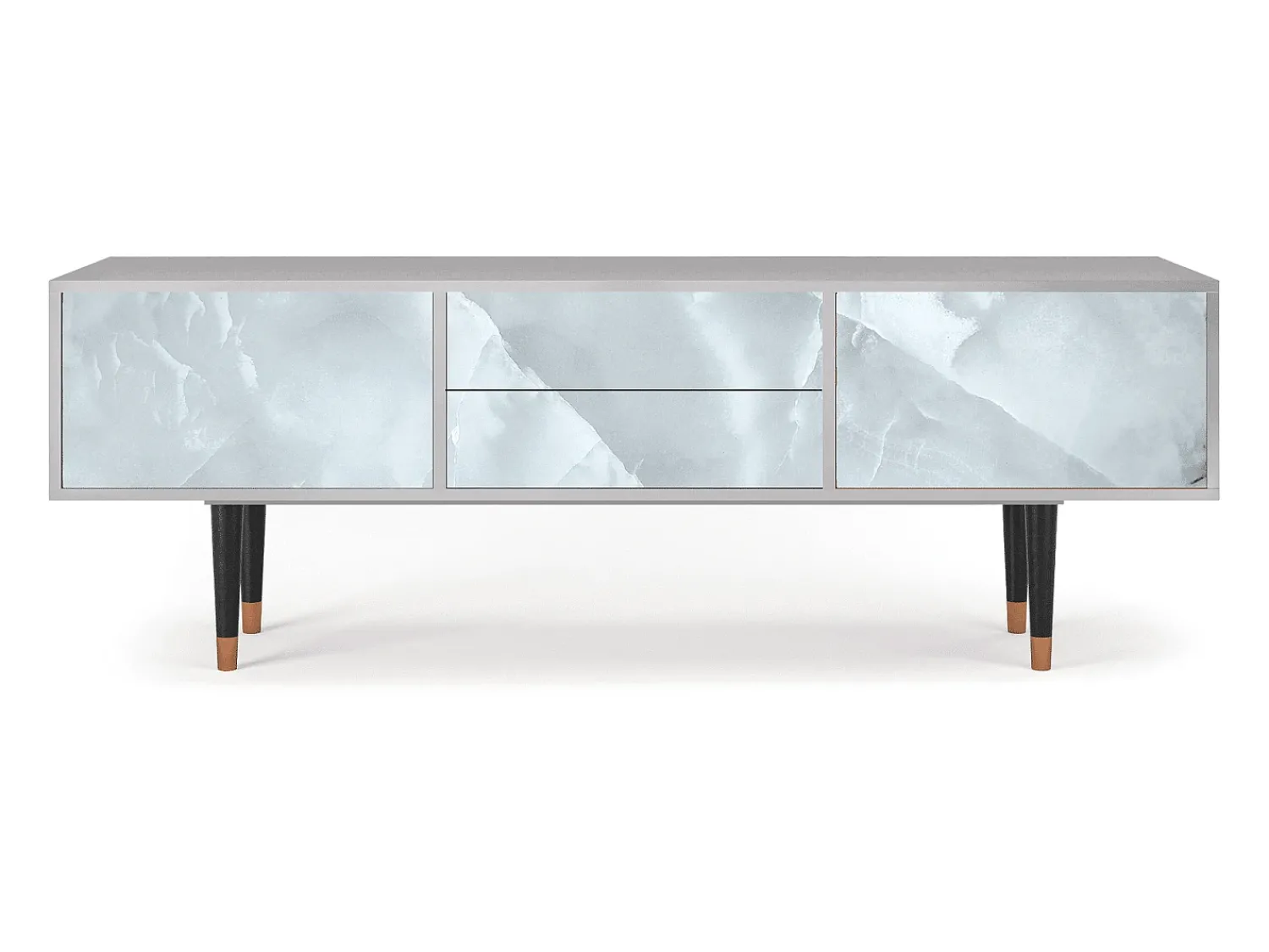 Móvel De Tv| Mueble de TV - 170х59х48 cm - T4 - The Onyx, Cinza Cinzento