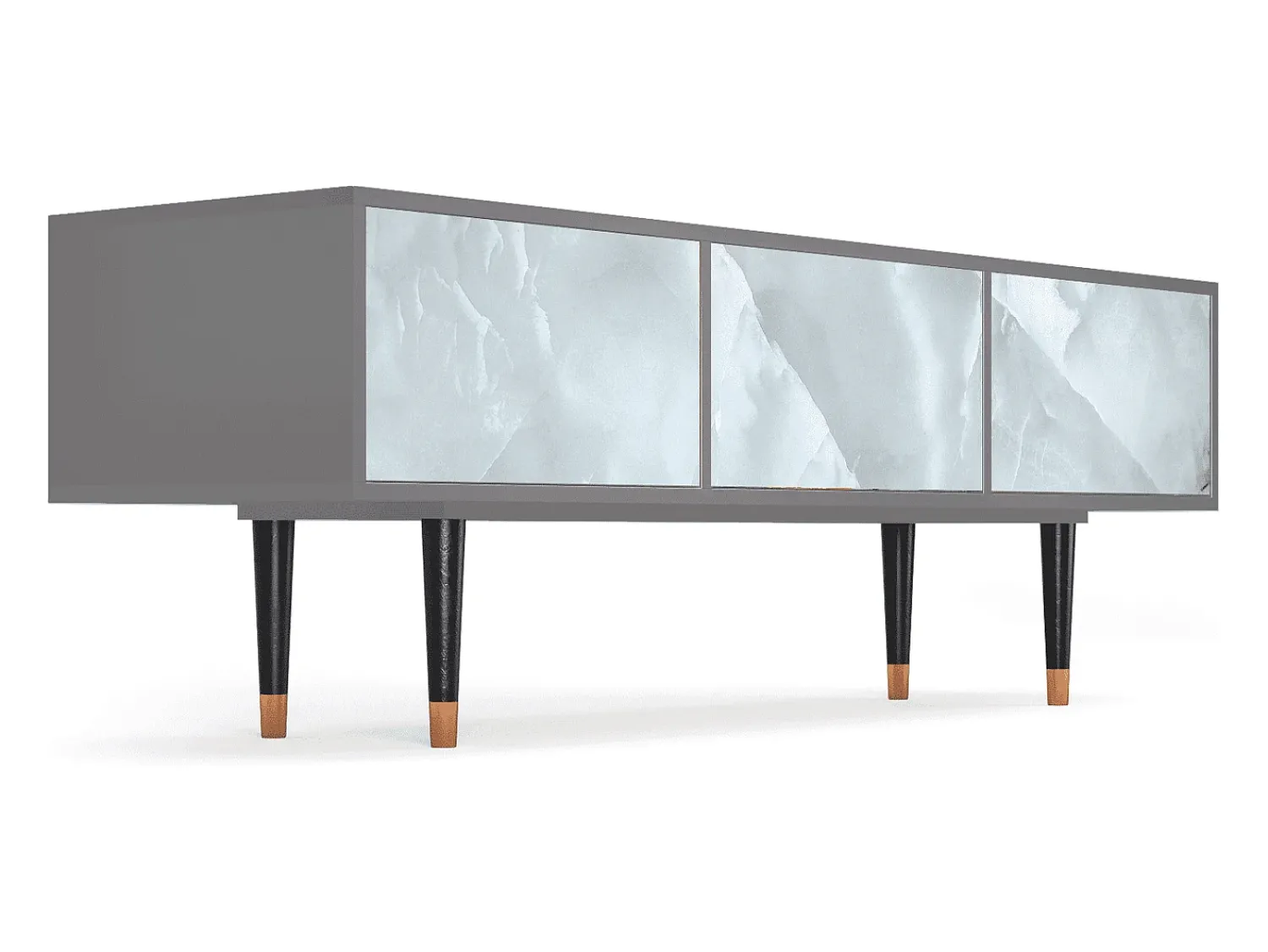 Móvel De Tv| Mueble de TV - 170х59х48 cm - T4 - The Onyx, Cinza Cinzento