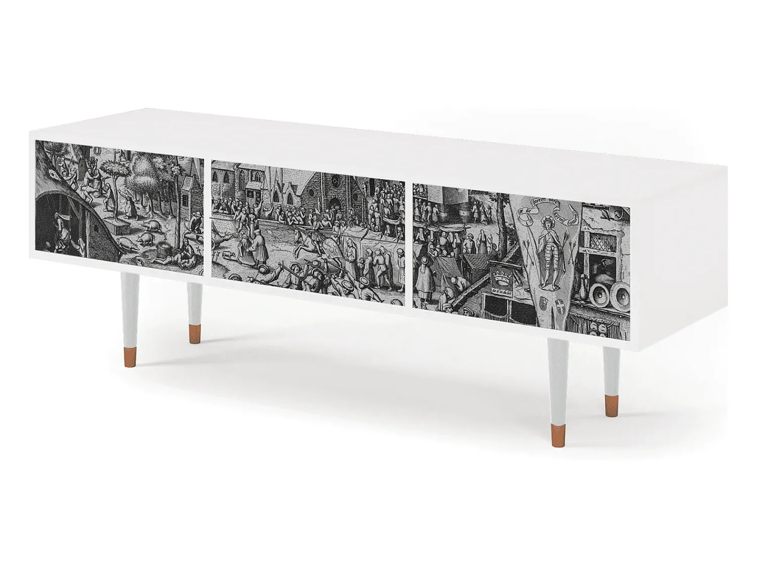 Mueble de TV - 170х59х48 cm - T4 - The Festival of Saint, Branco^ Móvel De Tv