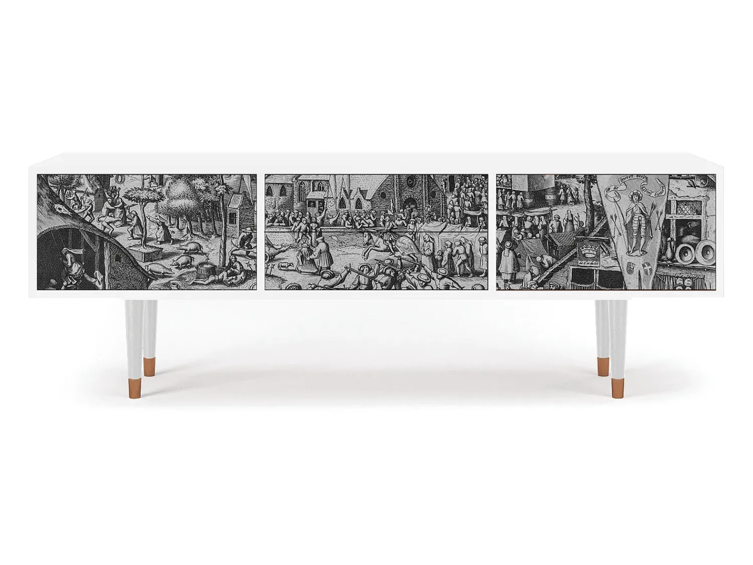 Mueble de TV - 170х59х48 cm - T4 - The Festival of Saint, Branco^ Móvel De Tv