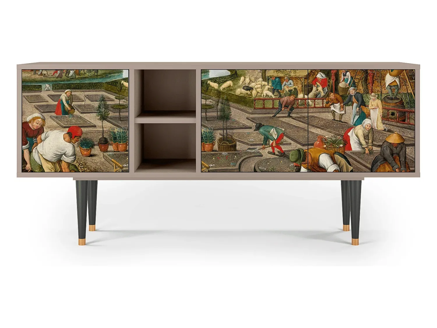 Online Mueble de TV - 150х69х41 cm - T5 - The Younger - Spring, Latte Bege
