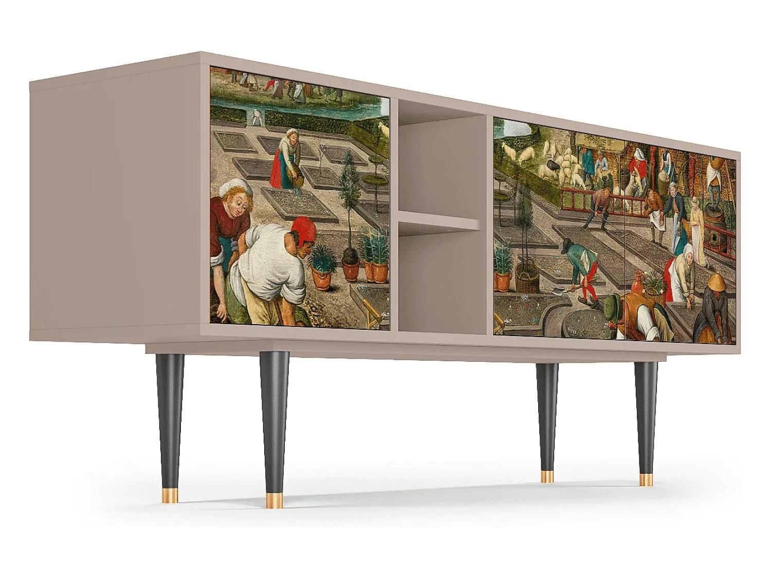 Online Mueble de TV - 150х69х41 cm - T5 - The Younger - Spring, Latte Bege