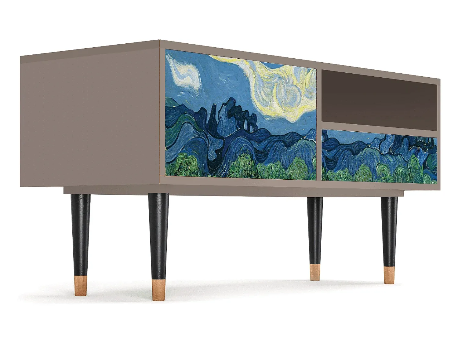Móvel De Tv| Mueble de TV - 115х59х48 cm - T3 - The Oil Trees, Latte Bege