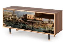 Móvel De Tv| Mueble de TV - 125х56х41 cm - T7 - The Bucintoro, Nogueira Castanho