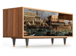Móvel De Tv| Mueble de TV - 125х56х41 cm - T7 - The Bucintoro, Nogueira Castanho