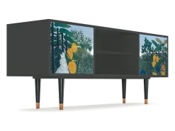 Móvel De Tv| Mueble de TV - 170х69х48 cm - T2 - The Repast of the Lion, Antracite Cinza antracite