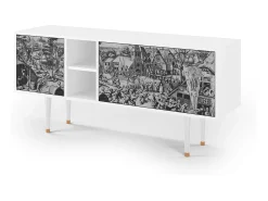 Mueble de TV - 150х69х41 cm - T5 - The Festival of Saint, Branco^ Móvel De Tv