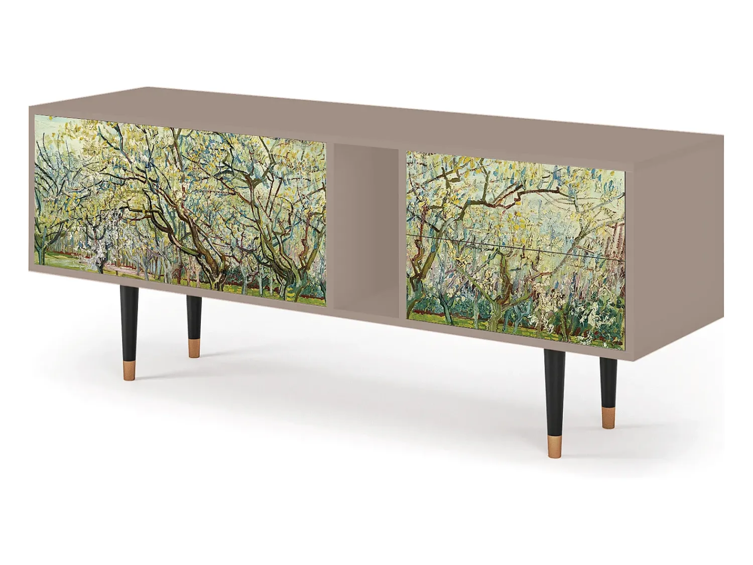 Móvel De Tv| Mueble de TV - 170х69х48 cm - T1 - The Branco Orchard, Latte Bege