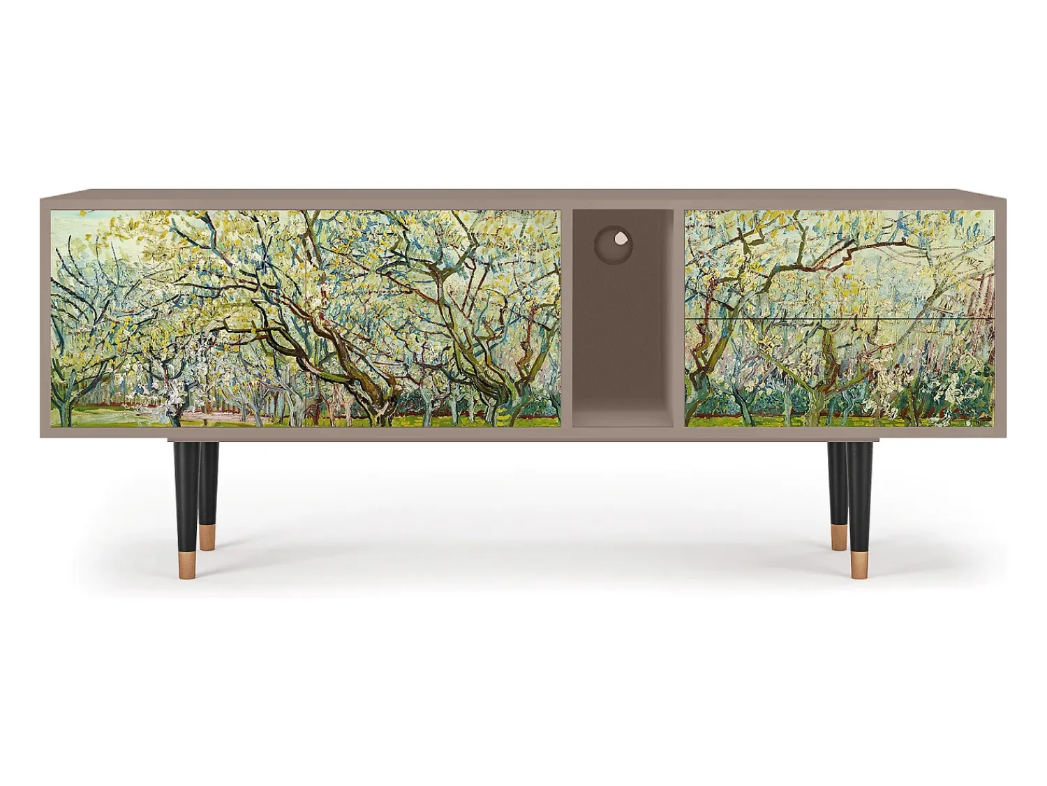 Móvel De Tv| Mueble de TV - 170х69х48 cm - T1 - The Branco Orchard, Latte Bege