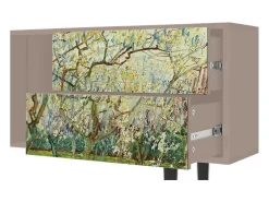 Móvel De Tv| Mueble de TV - 170х69х48 cm - T1 - The Branco Orchard, Latte Bege