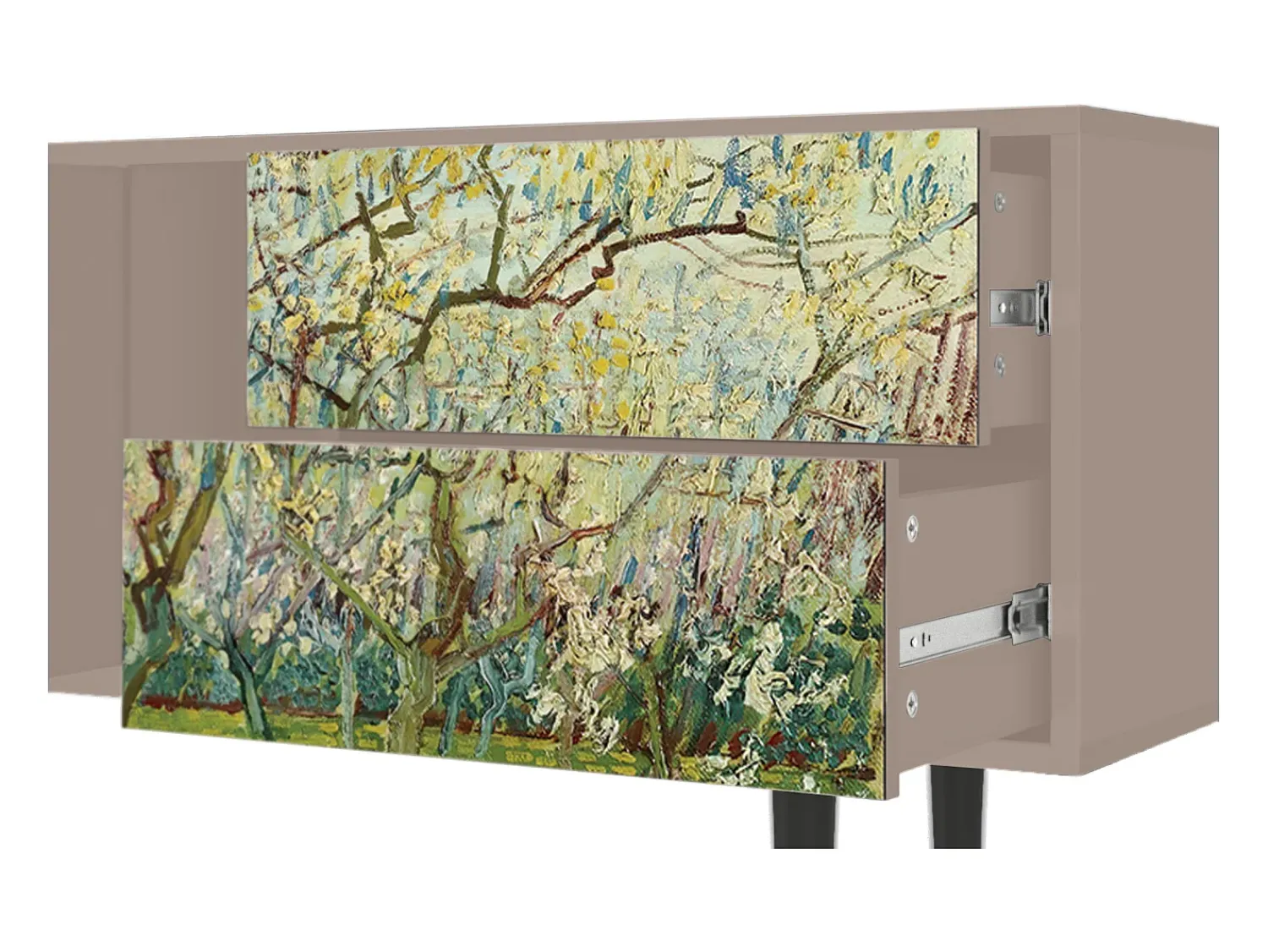 Móvel De Tv| Mueble de TV - 170х69х48 cm - T1 - The Branco Orchard, Latte Bege