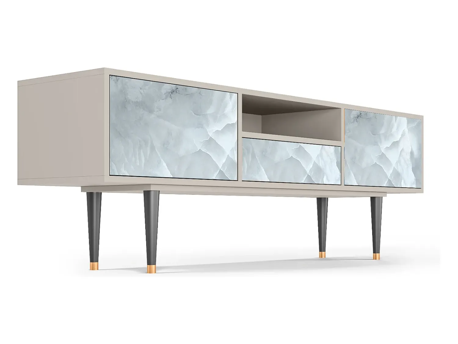 Móvel De Tv* Mueble de TV - 170х59х41 cm - T6 - The Onyx, Areia Bege