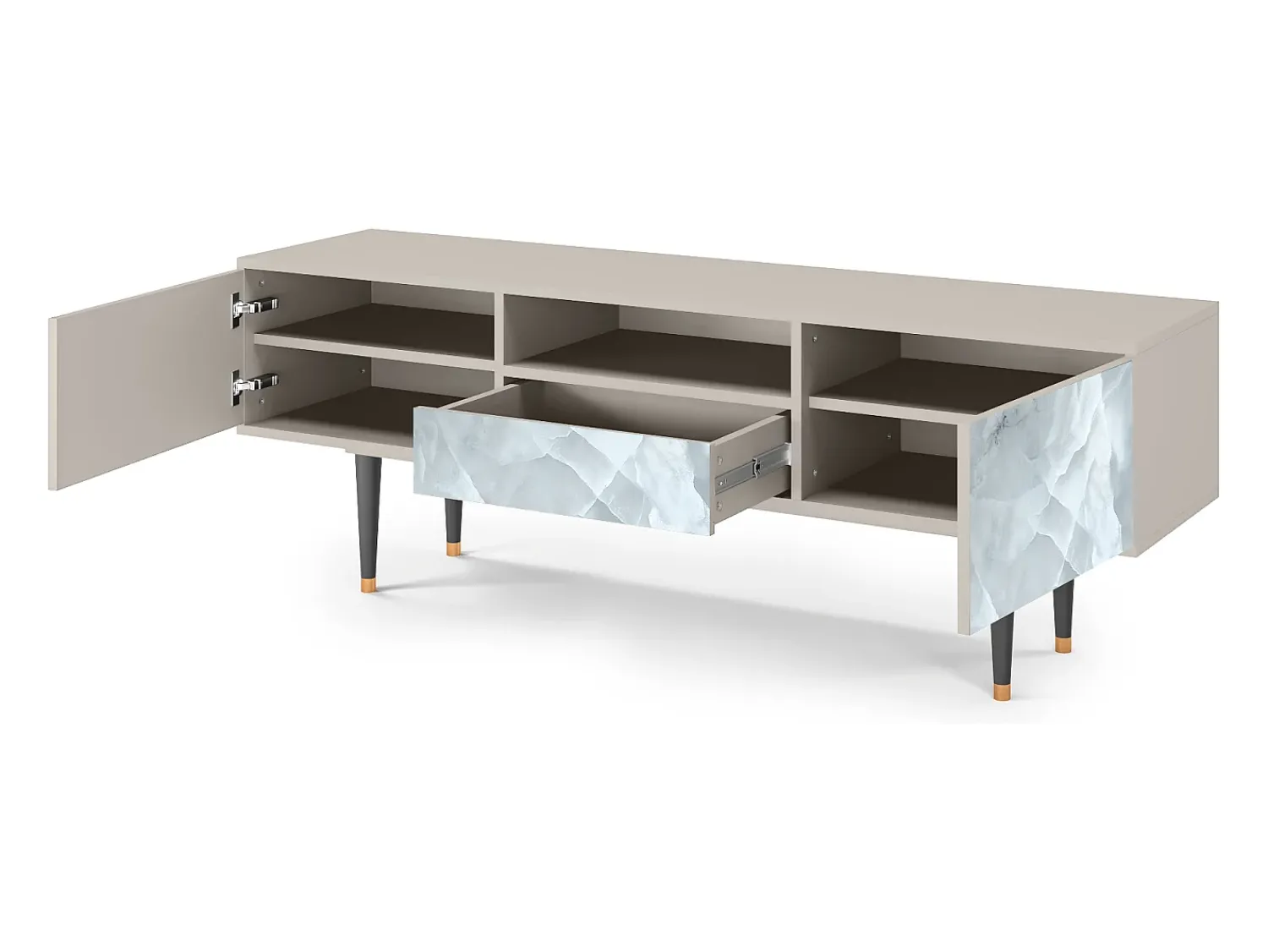 Móvel De Tv* Mueble de TV - 170х59х41 cm - T6 - The Onyx, Areia Bege