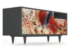 Móvel De Tv| Mueble de TV - 125х56х41 cm - T7 - The City Rises, Antracite Cinza antracite