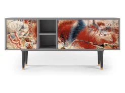 Móvel De Tv| Mueble de TV - 150х69х41 cm - T5 - The City Rises, Cinza Cinzento