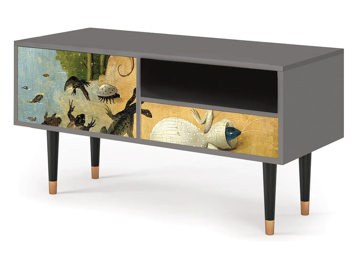 Móvel De Tv* Mueble de TV - 115х59х48 cm - T3 - The Garden by Bosch, Cinza Cinzento