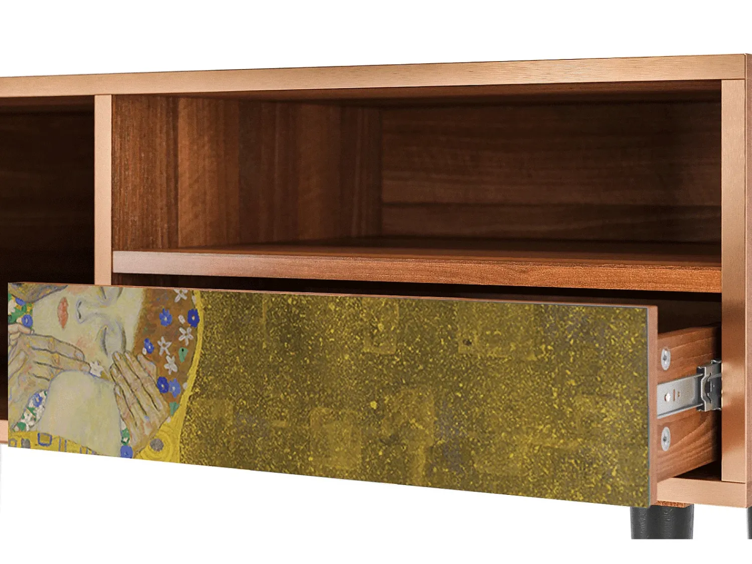 Móvel De Tv| Mueble de TV - 115х59х48 cm - T3 - The Kiss by Klimt , Nogueira Castanho