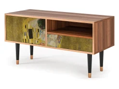 Móvel De Tv| Mueble de TV - 115х59х48 cm - T3 - The Kiss by Klimt , Nogueira Castanho