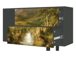 Móvel De Tv* Mueble de TV - 170х69х48 cm - T1 - The Heart of the Andes , Antracite Cinza antracite
