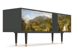 Móvel De Tv* Mueble de TV - 170х69х48 cm - T1 - The Heart of the Andes , Antracite Cinza antracite