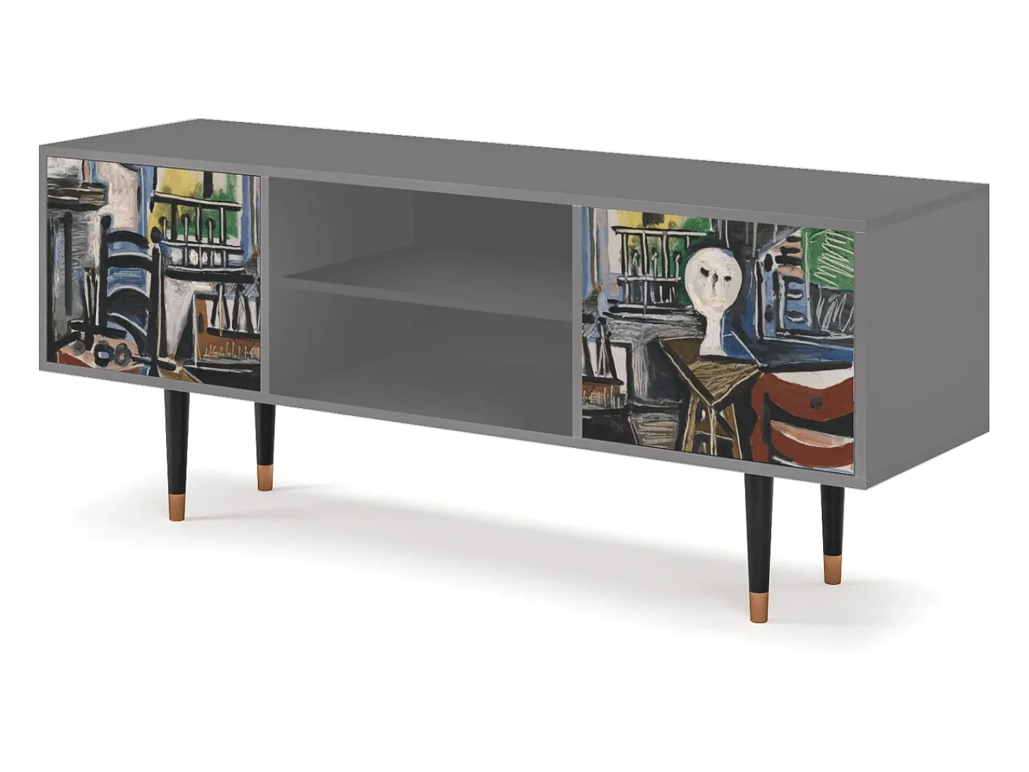 Sale Mueble de TV - 170х69х48 cm - T2 - The Studio , Cinza Cinzento