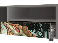 Best Mueble de TV - 115х59х48 cm - T3 - The Birth of Venus, Cinza Cinzento
