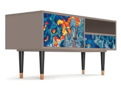 Móvel De Tv| Mueble de TV - 115х59х48 cm - T3 - The Girl - James Jean, Latte Bege