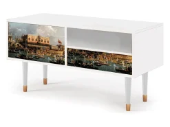 Mueble de TV - 115х59х48 cm - T3 - The Bucintoro, Branco^ Móvel De Tv