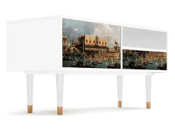 Mueble de TV - 115х59х48 cm - T3 - The Bucintoro, Branco^ Móvel De Tv