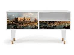 Mueble de TV - 115х59х48 cm - T3 - The Bucintoro, Branco^ Móvel De Tv