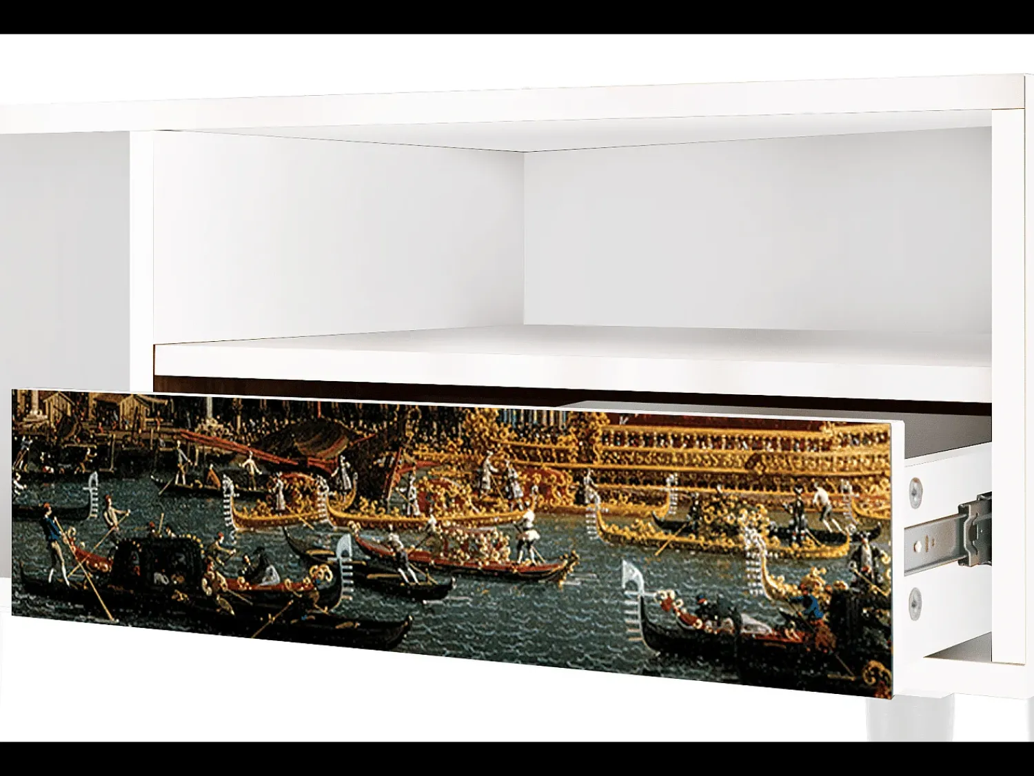 Mueble de TV - 115х59х48 cm - T3 - The Bucintoro, Branco^ Móvel De Tv