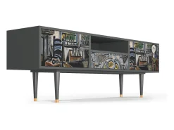 Mueble de TV - 170х59х41 cm - T6 - The Studio , Antracite Cinza antracite