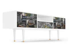 Mueble de TV - 170х59х41 cm - T6 - The Studio , Branco^ Móvel De Tv