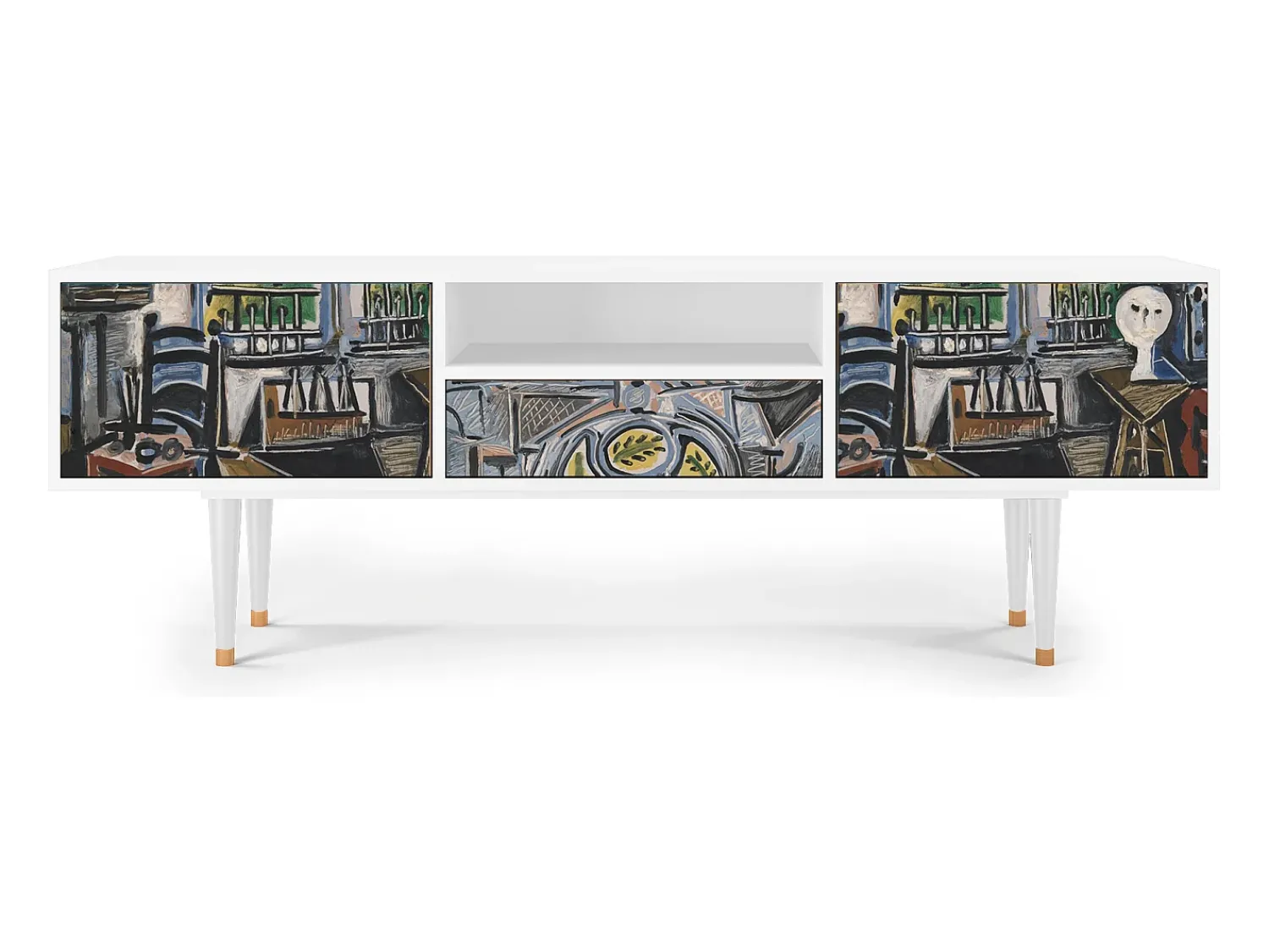 Mueble de TV - 170х59х41 cm - T6 - The Studio , Branco^ Móvel De Tv