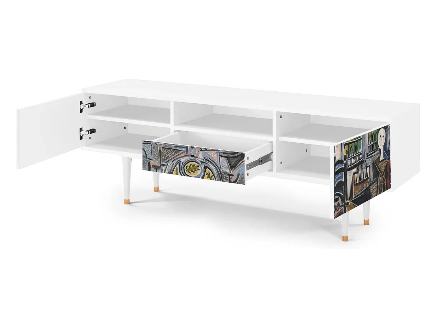 Mueble de TV - 170х59х41 cm - T6 - The Studio , Branco^ Móvel De Tv