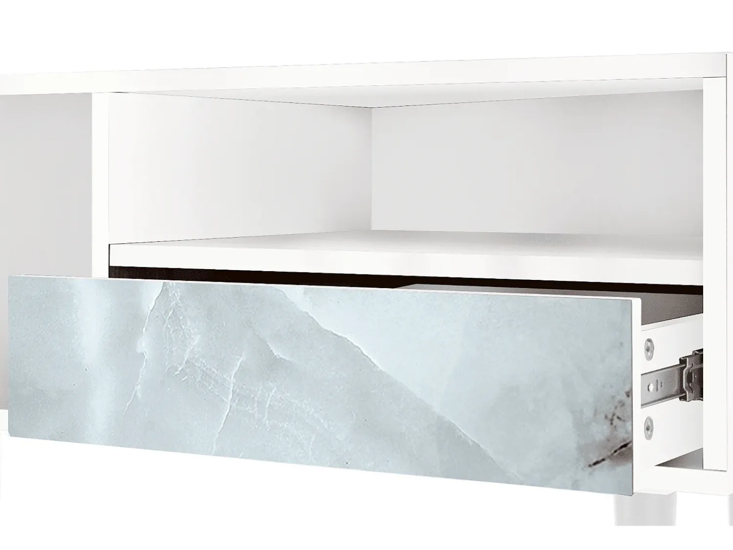 Clearance Mueble de TV - 115х59х48 cm - T3 - The Onyx, Branco Bege