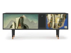 Hot Mueble de TV - 170х69х48 cm - T1 - The Cubist Paintings , Antracite Cinza antracite