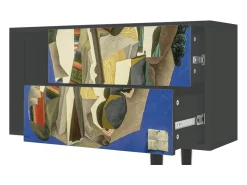 Hot Mueble de TV - 170х69х48 cm - T1 - The Cubist Paintings , Antracite Cinza antracite