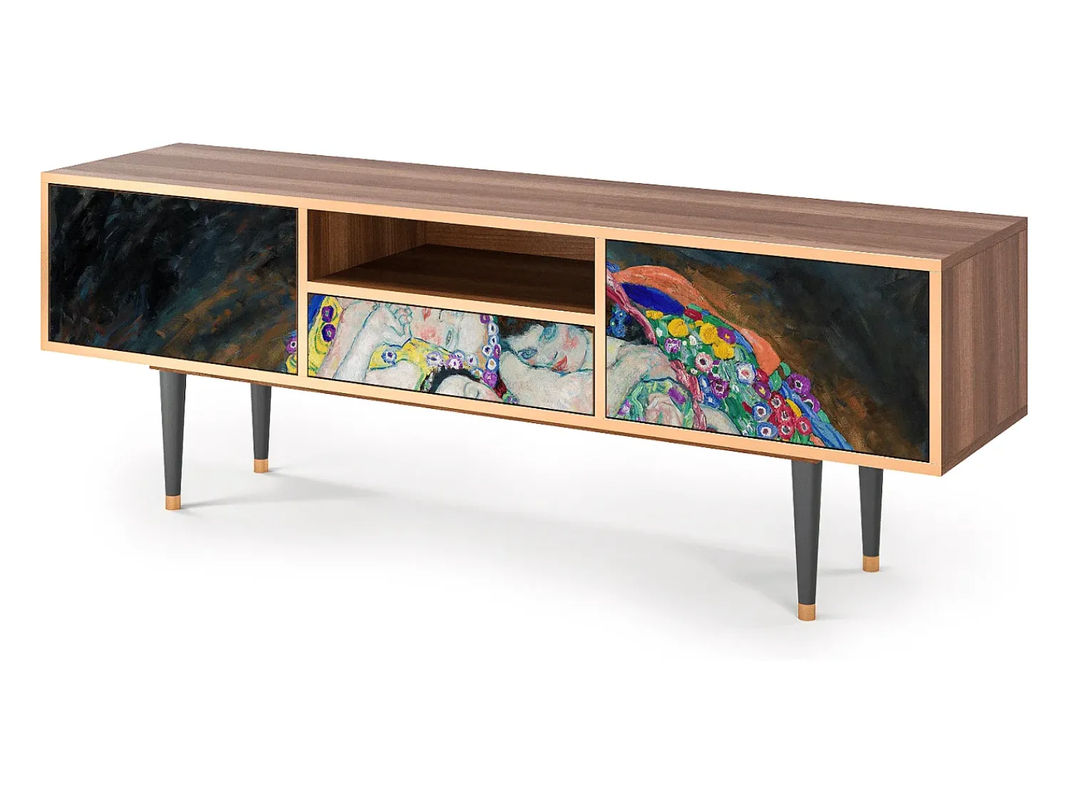 Móvel De Tv| Mueble de TV - 170х59х41 cm - T6 - The Maiden by Klimt, Nogueira Castanho