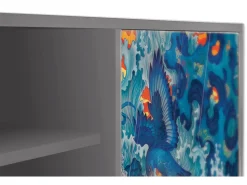Móvel De Tv| Mueble de TV - 170х69х48 cm - T2 - The Girl - James Jean, Cinza Cinzento
